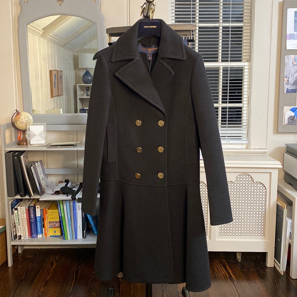 Louis Vuitton Navy Cashmere Pea Coat